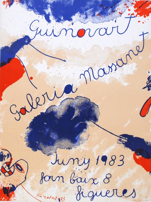 Josep Guinovart - Galeria Massanet - Lithograph Exhibition Poster