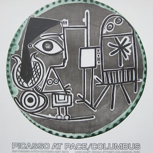 Pablo Picasso  - "Picasso At Pace/Columbus" - Offset lithograph Poster, 1978