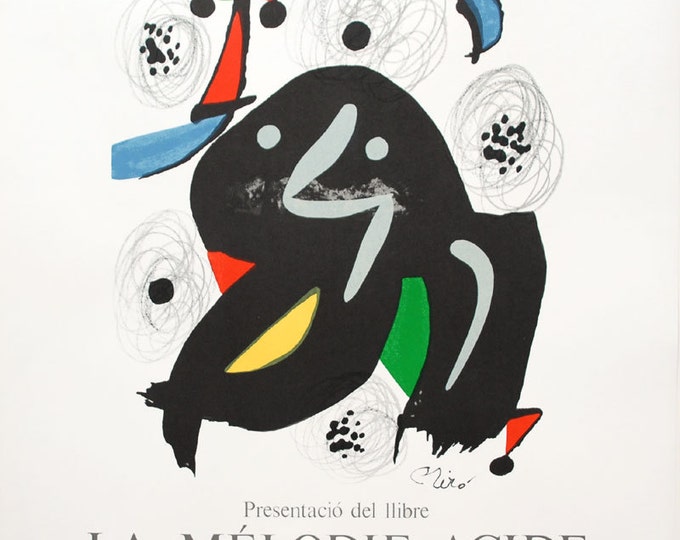 Joan Miró  - "La Mélodie Acide" - Original Lithograph poster, 1980