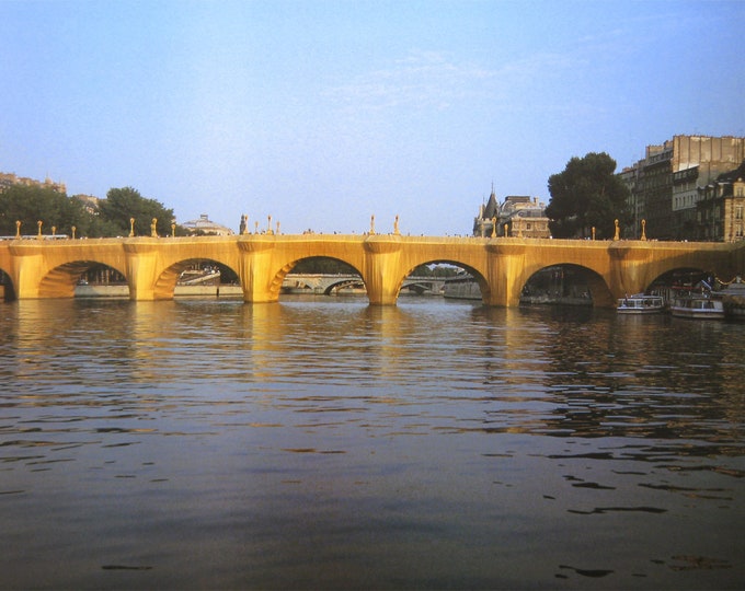Christo -"Pont neuf, Paris"  - Large Photo Offset, 1985