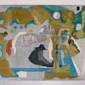 Jorge Castillo - "El Viejo en el parque" - XXL Handsigned Color Etching - 1991
