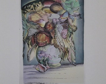 Ernst Fuchs - "Flowers" - Original Limited edition Giclée on Paper