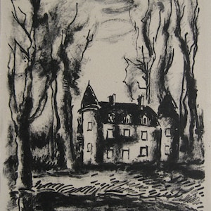 Maurice de Vlaminck - &quot;Le Chateau&quot; - Original Lithograph, 1927