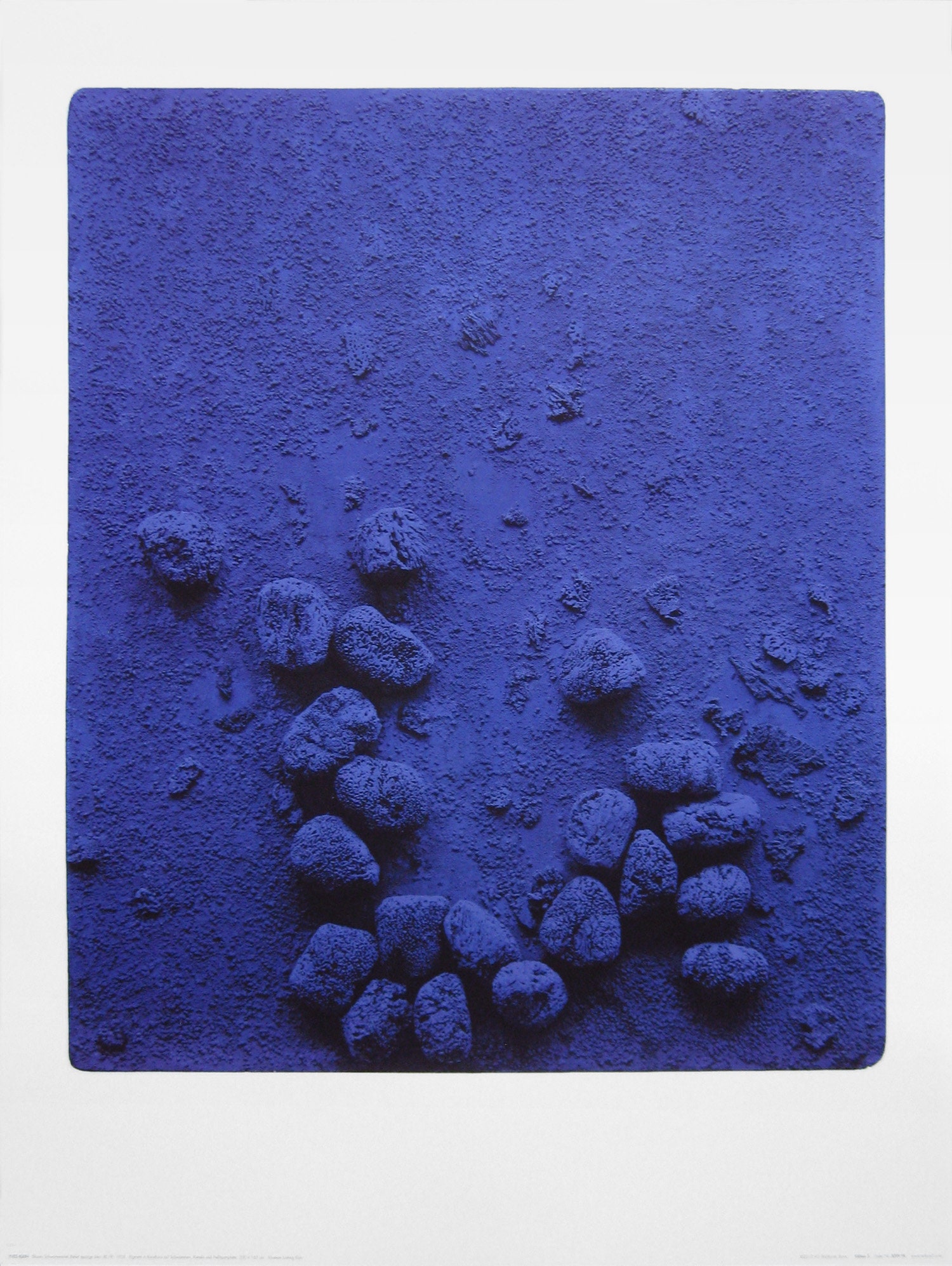 Yves Klein Relief Eponge Bleu RE19 1958 Colour Offset Lithograph