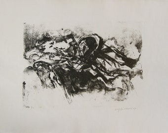 Wolff Buchholz - "Cause Noir" - Handsigned Lithograph, 1964 (S/N - 8/10)