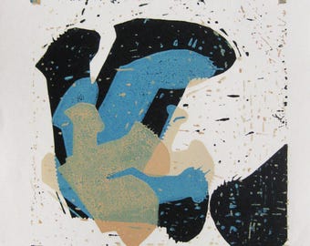 Barbara Keidel - Handsigned Linocut - 2000