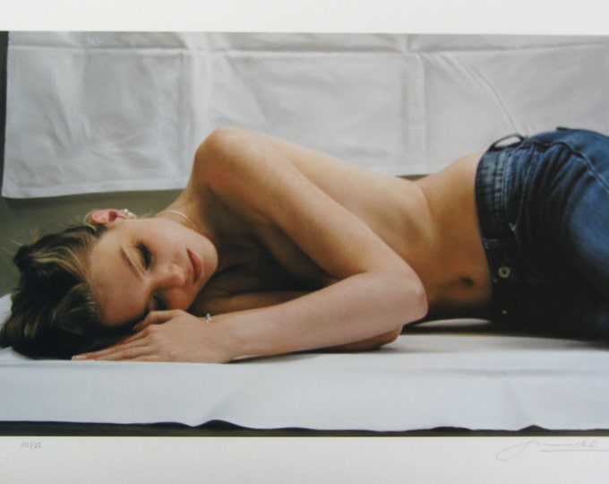 Peter Handel  - "Blue Jeans" - Photorealist - Handsigned  Giclée on handmade cotton paper