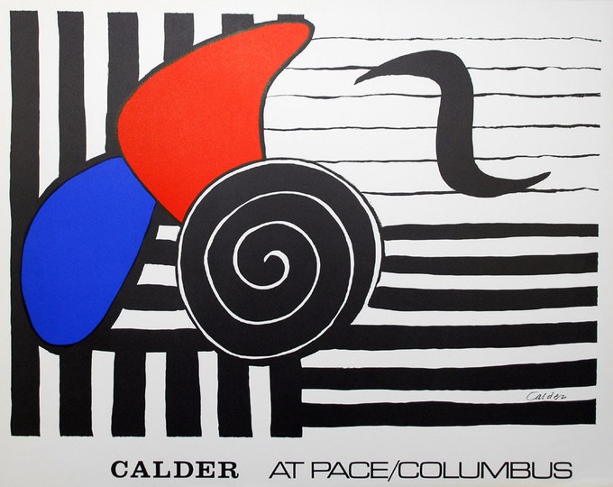 Alexander Calder - "Helisse" - Lithograph Poster, Signed 1971