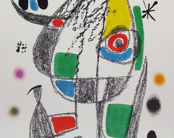 Joan Miró  - "Maravillas con variaciones acrosticas" - Original Lithograph - 1975 (CR: Cramer 211)
