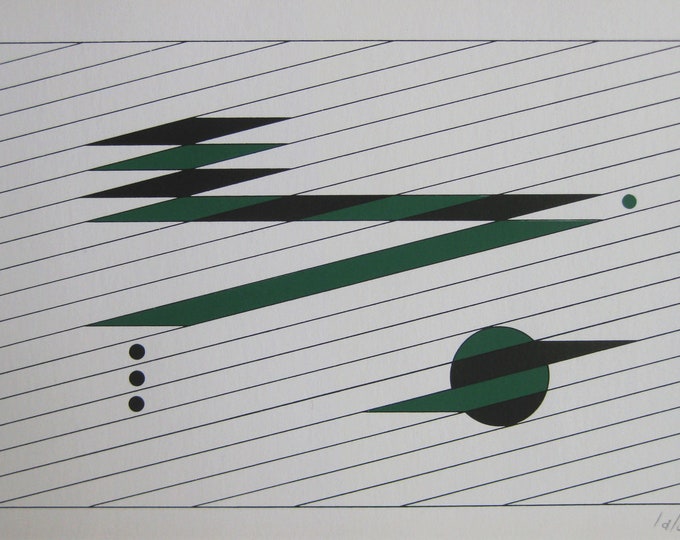 YVES LALOY - "Composition" - Hand signed Screenprint, 1969