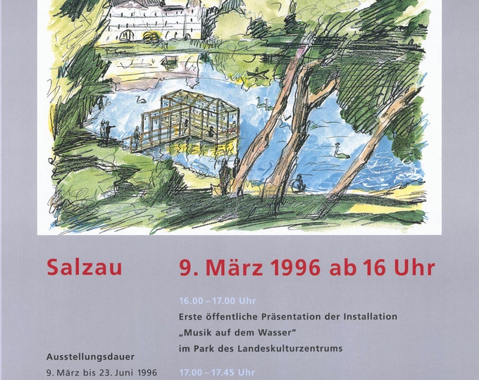 Ilja Kabakov and Vladimir Tarasov - "Musik auf dem Wasser" - Offset Lithograph Exhibition Poster