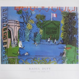 Raoul Dufy - "Nogent sur Seine" - Colour Offset Lithograph - 1989