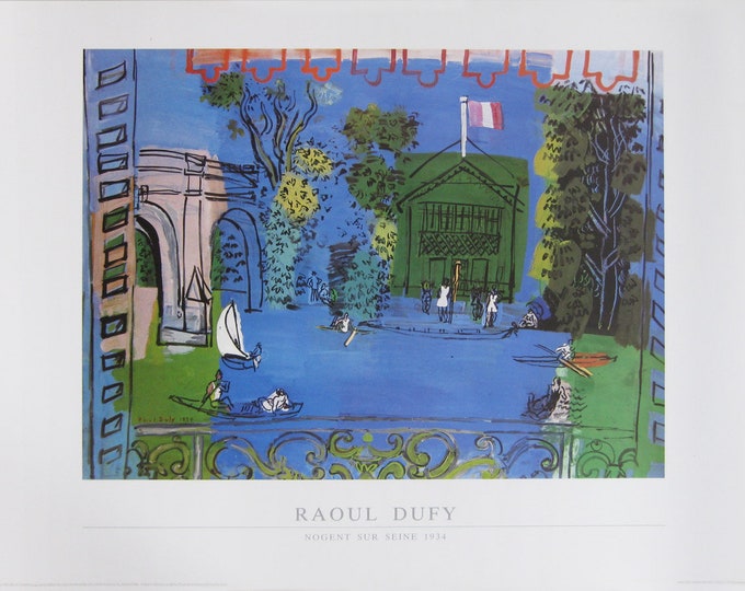 Raoul Dufy - "Nogent sur Seine" - Colour Offset Lithograph - 1989