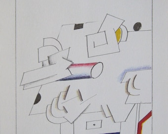 Saul Steinberg - "Illustration II" - Limited edition Offset Lithograph published by Galerie Maeght - 1983