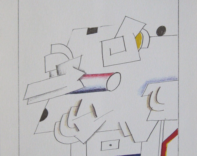 Saul Steinberg - "Illustration II" - Limited edition Offset Lithograph published by Galerie Maeght - 1983