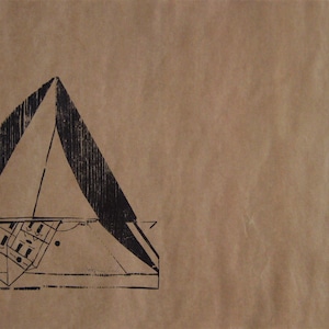 Burkhart Beyerle - &quot;Composition&quot; - Hand Signed Woodcut (S/N - 6/48)
