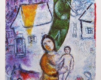Marc chagall -  "Lumière Verte" - Limited Edition Print - Mourlot, DLM 225 - 1977