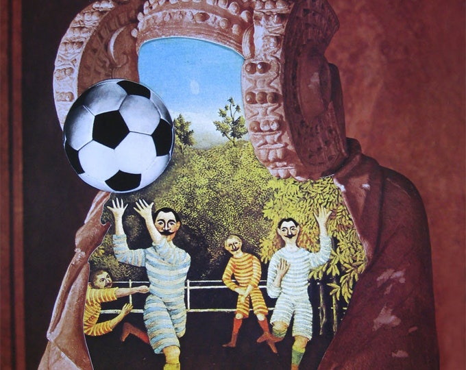 Jiri Kolar - "Copa del mundo de fútbol" - Large Original Offset Lithograph, 1982