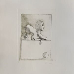 Jorge Castillo - "Surreal composition" - Hand signed Etching, 1977