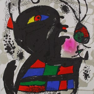 Joan Miró  - "Litografia Original V" - Original Lithograph, 1977