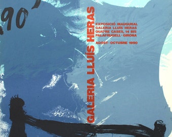 Josep Guinovart  - Galeria Lluis Heras - Lithograph Exhibition Poster - 1990