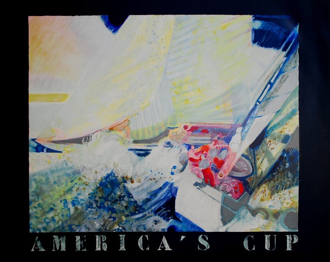 PAUL AMBILLE - "America's Cup" - Large Hand signed Lithograph