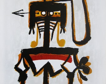 Wifredo Lam - "Galeria Joan Prats" - Original Lithograph Exhibition Poster - 1976