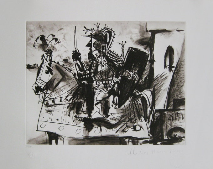 Pablo Picasso - 'Knight in Armour' - Lithograph on Arche - Hand Signed by Marina Picasso - 1982