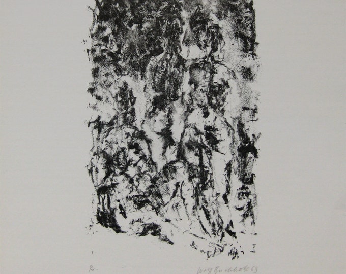 Wolff Buchholz - "Compostion" - Handsigned Lithograph, 1963
