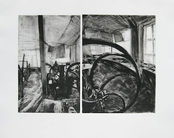 PIERRE COLLIN - "Atelier" - Hand signed Etching S/N (54/60)