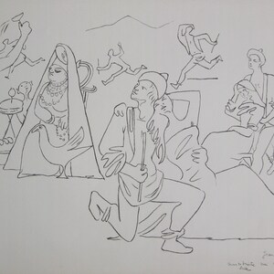 Jean Cocteau - « Suite Mure de droite » - Lithographie originale - 1956