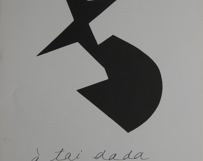Hans Arp - "à tai dada" - Original Linocut with signature stamp - 1966