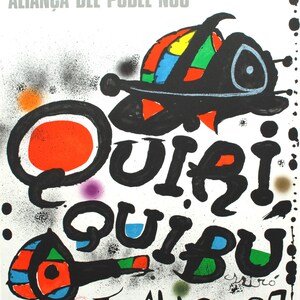 Joan Miró  - &quot;QUIRIQUIBU&quot; - Original Lithograph signed poster, 1976