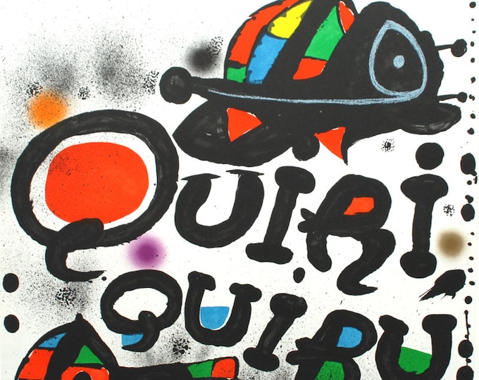 Joan Miró  - "QUIRIQUIBU" - Original Lithograph signed poster, 1976