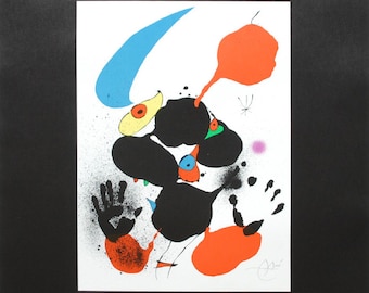 Joan Miró  - "XIII Congreso Nacional de Cirugia-1980" - Offset lithograph signed poster, 1980