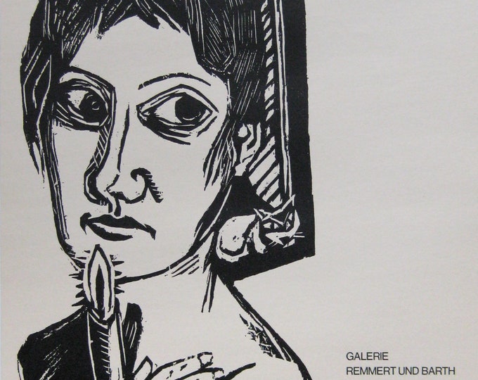 Max Beckmann - "Woman with Candle" - Original Exhibition Poster, 1984