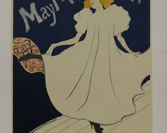 Henri de Toulouse-Lautrec - "May Milton" - Colour Lithograph on Renage - 1952