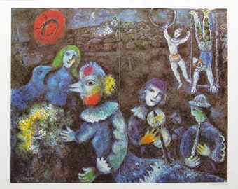 Marc chagall -  "Il Carnevale Notturno (The Night Carnival)" - Limited Edition Print - Mourlot, DLM 246 - 1981
