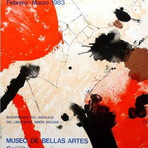 Josep Guinovart  - Museo de Bellas Artes, Caracas - Lithograph Exhibition Poster - 1983
