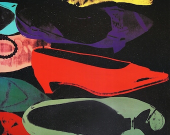 Andy Warhol  - "Shoes" - LARGE Colour Offset Lithograph, 1992