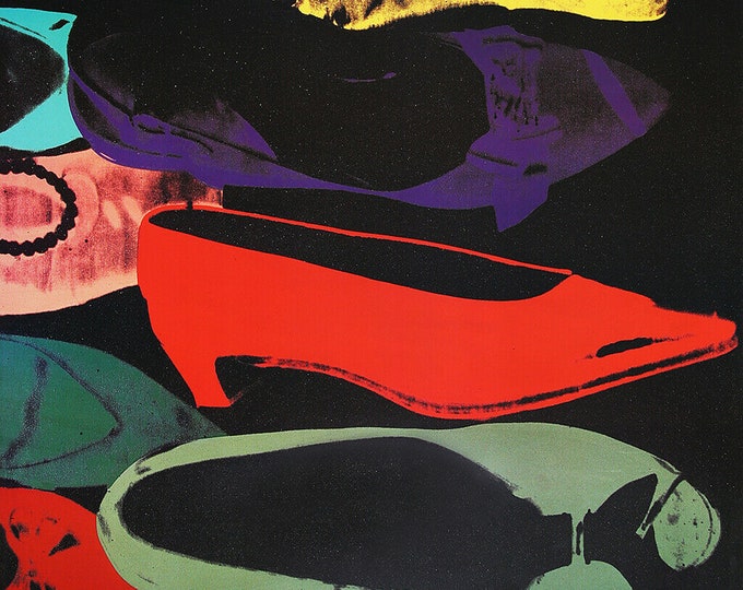 Andy Warhol  - "Shoes" - LARGE Colour Offset Lithograph, 1992