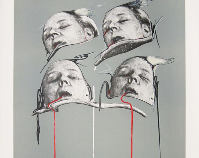 Dario Villalba  - "Mujeres" - Handsigned Lithograph, 1975