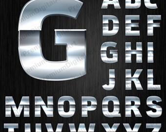 26 Vintage Silver Alphabet, drawn font, Silver letters,Geometric Letters, Hand drawn Alphabet,Digital Font,PNG Alphabet,painted Silver font
