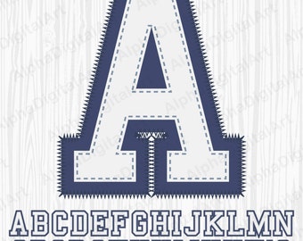 38 Blue Stripe Alphabet,White Stripe font, Colorful letters,Geometric Letters, Hand drawn Alphabet,Digital Font,PNG Alphabet,painted font