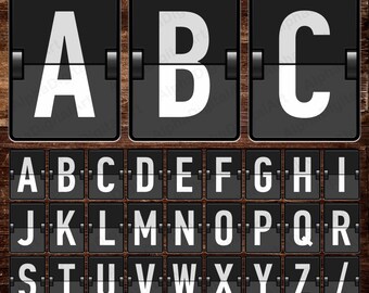 27 Scoreboard Alphabet, Pen drawn black font, Colorful letters,Geometric Letters, Hand drawn Alphabet,Digital Font,PNG Alphabet,painted font