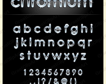 45 Metalic Alphabet, Letters, Metalic Numbers, Grey Alphabet, Digital Fonts, PNG Alphabet, Alphabet ClipArt, Geometric Alphabet