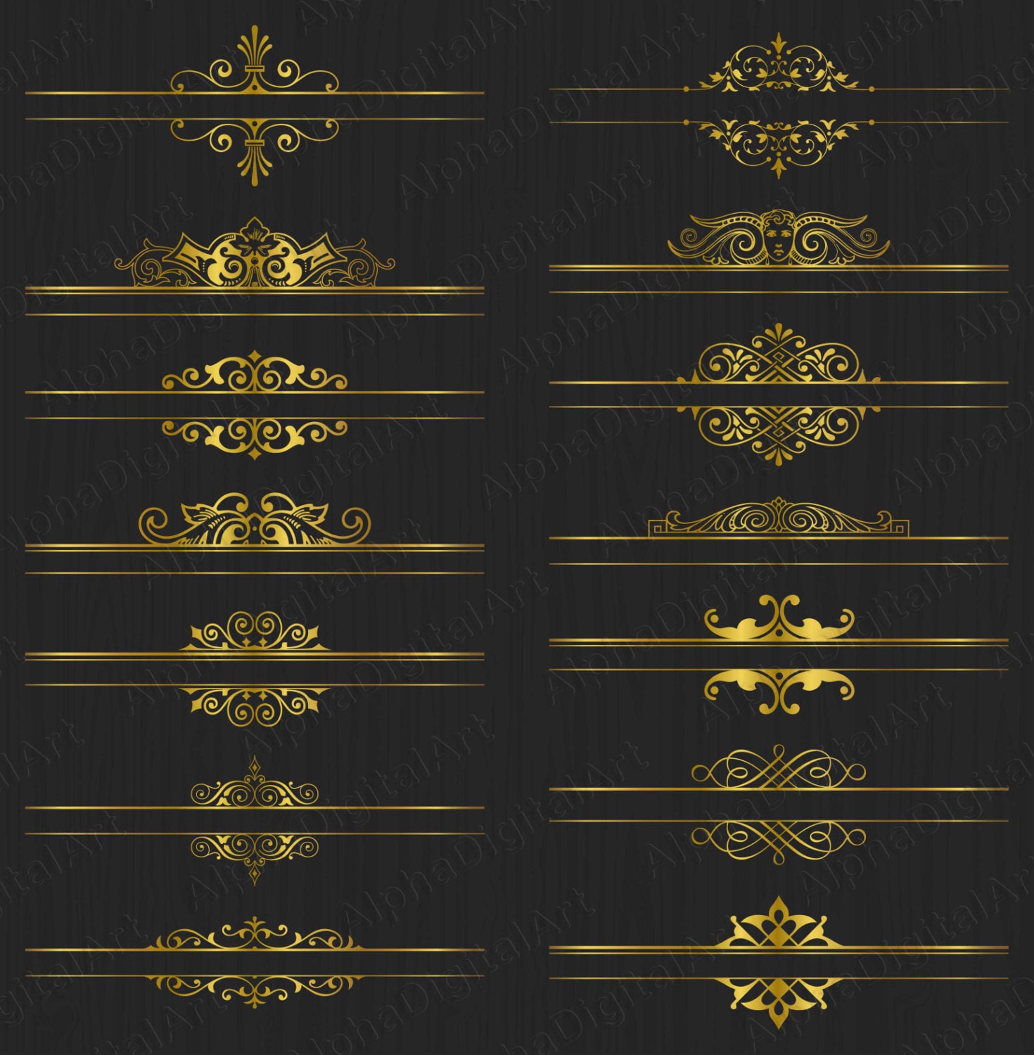 14 Gold Ornate Frames Ornate floral Ornament corner Etsy