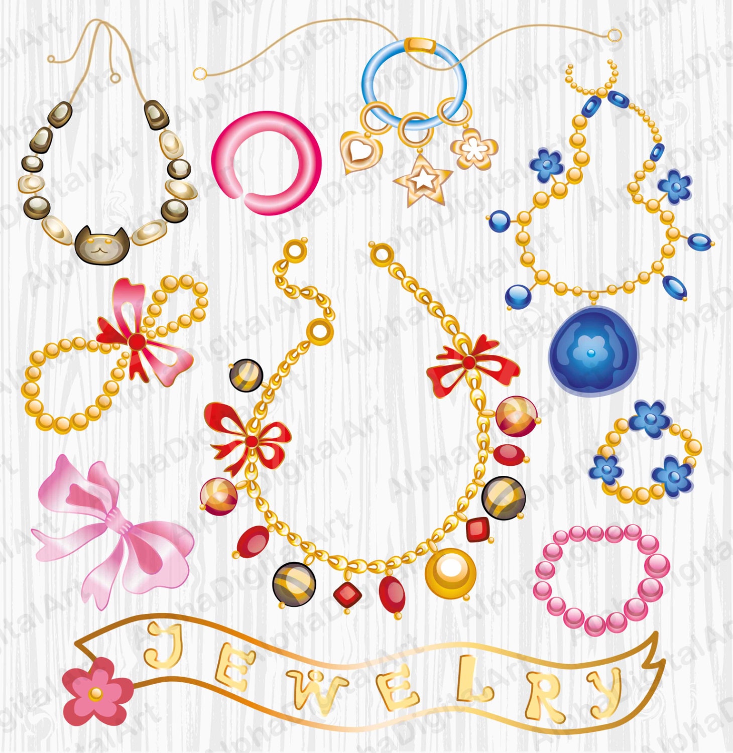 11 Jewelry ClipartGem Rings Clipart Digital Gems Bracelet  Etsy