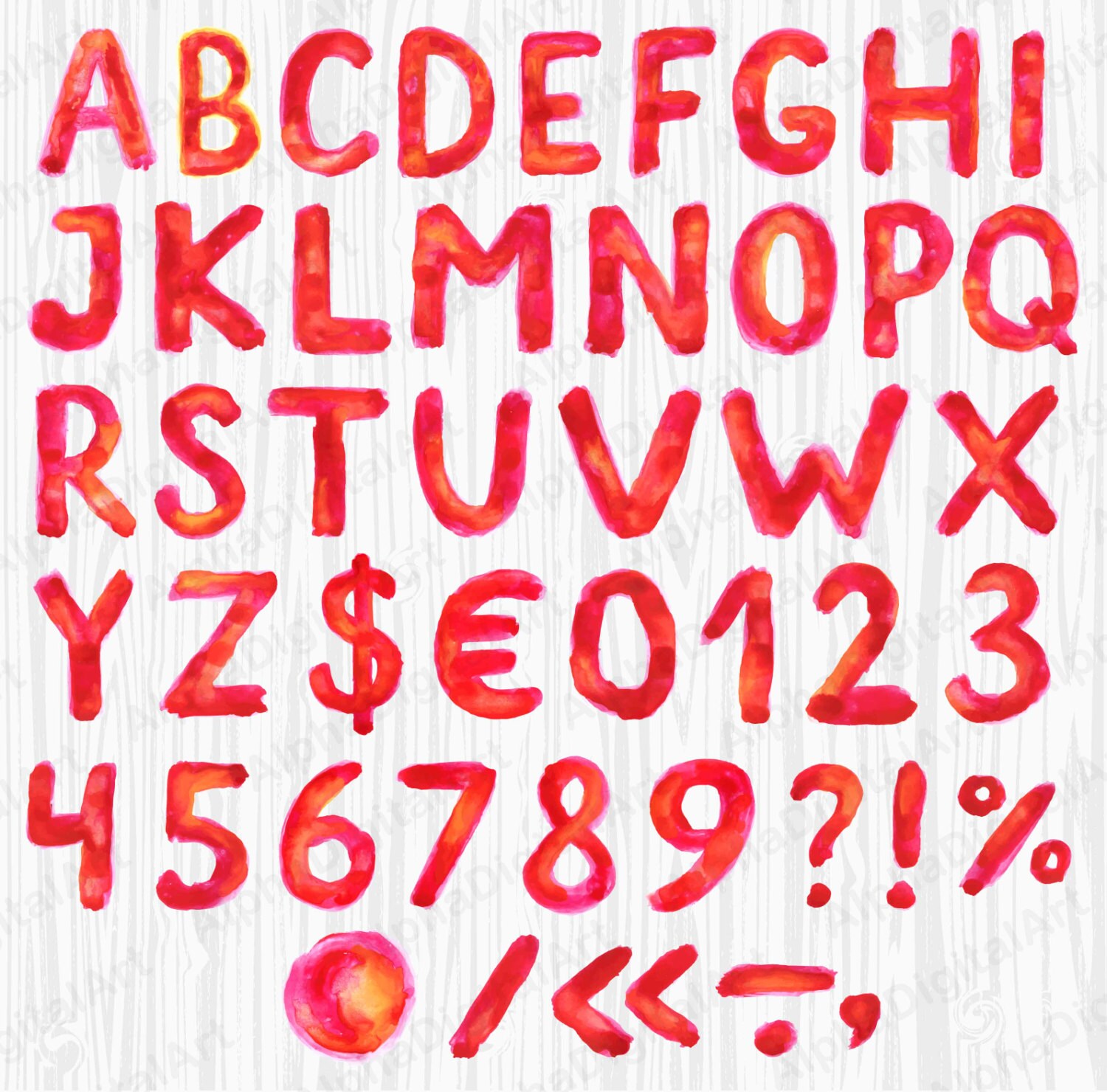 47 Red Watercolor Alphabet Watercolor Font Colorful Letters Etsy brush-style-hand-drawn-alphabet-watercolor-font-375032-vector-art-at