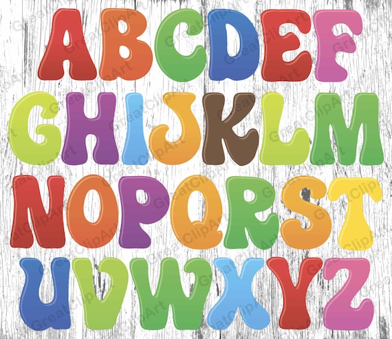 26 Alfabeto Colorido Letras Letras Colores Alfabeto De Arco Iris Fuentes Digitales Png Alfabeto Alfabeto Gráfico Alfabeto Digital Para Los
